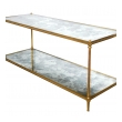 Good Quality 1960's Maison Jansen Gilt-Bronze and Mirrored 2-Tier Coffee Table