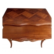 Good Quality Walnut Bombé-form 2-drawer Chest by Auffray & Co., NY