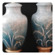 Pair Signed Camille Tharaud (1878-1956) Enameled Porcelain Lamps; Limoges