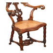 Shapely English Yew Wood Captain's Chair