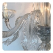 Large Venetian 6-light Clear Glass Chandelier; Murano 1950's or earlier