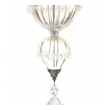 Large Venetian 6-light Clear Glass Chandelier; Murano 1950's or earlier
