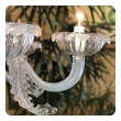 Large Venetian 6-light Clear Glass Chandelier; Murano 1950's or earlier