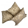 Set of Three Hand-beaded Silk Organza Decorative Pillows