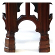 English Neo-Gothic Style Carved Solid Mahogany Octagonal Side/Drinks Table 