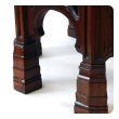 English Neo-Gothic Style Carved Solid Mahogany Octagonal Side/Drinks Table 