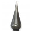 Large Pair of Vintage Empoli Mid-Century Fluted Gray Cased-glass Decanters