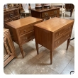 Pair of John Stuart 1960's Cherrywood 2-drawer Bedside Chests