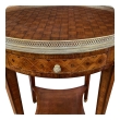 French Louis XVI Style Marquetry Inlaid Circular Side Table - Gueridon Circa 1880.