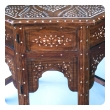 A Large & Intricately Inlaid Anglo Indian Octagonal Inlaid Side/traveling Table