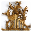 Well-carved English Chippendale Style Giltwood Mirror with Bold Crest