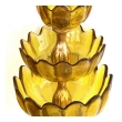 Striking Pair of Blenko 1960's Butterscotch Glass Lotus Leaf Lamps