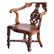 A Handsome English Yew Wood Captain's Chair