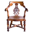 A Handsome English Yew Wood Captain's Chair