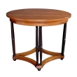 English Pine Oval Center/Side Table Raised on Columnar Supports