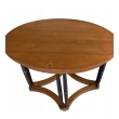 English Pine Oval Center/Side Table Raised on Columnar Supports