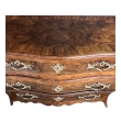 Louis XV Three-drawer Black Walnut Bombe-form Chest 