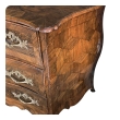 Louis XV Three-drawer Black Walnut Bombe-form Chest 