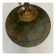 Pair Raku-glazed Studio Pottery Spheroid-shaped Lamps