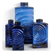 Set of 4 1960's Cari Zalloni for Steuler Keramik Blue-on-Black 'Zyklon' Vases