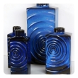 Set of 4 1960's Cari Zalloni for Steuler Keramik Blue-on-Black 'Zyklon' Vases