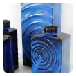 Set of 4 1960's Cari Zalloni for Steuler Keramik Blue-on-Black 'Zyklon' Vases