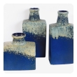 Set of Three 1960's Royal Blue Sheurich Pottery Vases