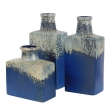 Set of Three 1960's Royal Blue Sheurich Pottery Vases