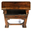 Rustic Italian Baroque Style Walnut Single-Drawer Side Table