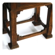 Rustic Italian Baroque Style Walnut Single-Drawer Side Table