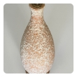 Pair of 1960's Peach and White Lava Glaze Bottle-form Lamps