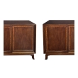 Pair of American 1950's Johnson Furniture Co. Mahogany Dressing Cabinets