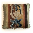 A Pair of Antique 18th Century European Tapestry Pillows With Tassels
