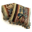 A Pair of Antique 18th Century European Tapestry Pillows With Tassels