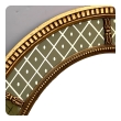 John Widdicomb Oval Mirror with Giltwood Frame and Reverse Painted Border