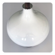 Pair of 1960's White Cased Glass Ovoid Lamps at epoca 