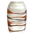 Set of 5 Royal Haeger Pottery Vases with Brown and Russet Drip Glaze on an Ivory Ground