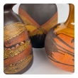 Set of 3 Royal Haeger Pottery Vessels with Brown, Ochre and Orange Glaze