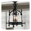 Large Gothic Revival Wrought Iron Four-light Lantern