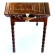 Anglo Indian Butlers-style Brass Inlaid Wooden Traveling Table Depicting the Taj Mahal