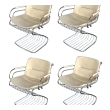 Set of Four Gastone Rinaldi for Rima Tubular Chrome Cantilever Arm Chairs