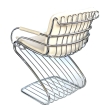 Set of Four Gastone Rinaldi for Rima Tubular Chrome Cantilever Arm Chairs