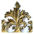 French Rococo Revival Repoussé and Cut Brass Foliate Convex Mirror