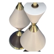 Iconic Pair of Gerald Thurston for Lightolier Tri-color Ceramic Lamps