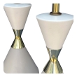 Iconic Pair of Gerald Thurston for Lightolier Tri-color Ceramic Lamps