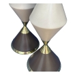 Iconic Pair of Gerald Thurston for Lightolier Tri-color Ceramic Lamps