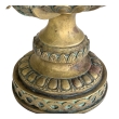 A French Louis XVI Style Brass Pedestal Urn with Lion Mask Handles 