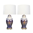 A Good Pair Of Lindner Bavaria Porcelain Ginger Jar Table Lamps