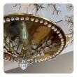 A Stunning French Maison Bagues 1940s Crystal Floral and Foliate 5-light Chandelier/Pendant