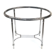 A Stylish French Art Deco Nickel-plated Oval Side/Coffee Table in the Style of Maison Jansen